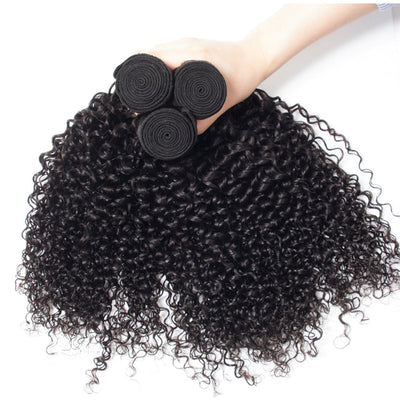 Hot Star Jerry Curly Human Hair 3 Bundles With 5x5 Closure 100% Remy Human Hair