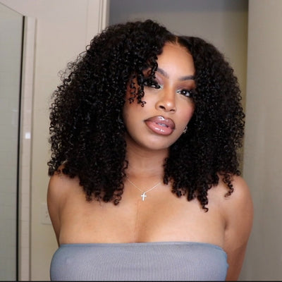 Hot Star Pre Plucked 6x4 9x6 Glueless Lace Closure Wig Kinky Curly Ready To Wear Human Hair Wigs