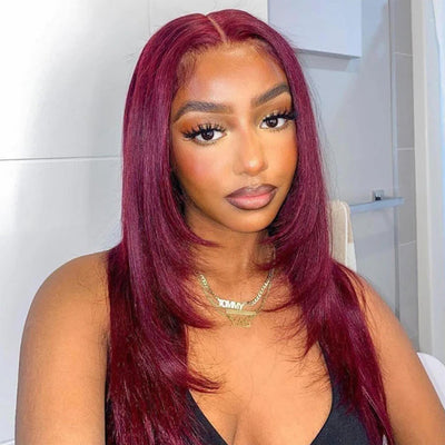 Hot Star 210% Density Summer Style Put On And Go Pre Layered Cut 6x5 Glueless Human Hair Wigs