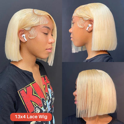 SUPER DEAL ! Hot Star 613 Blonde 13x4 Lace Frontal Bob Wigs 13x6 Lace Front Human Hair Wigs