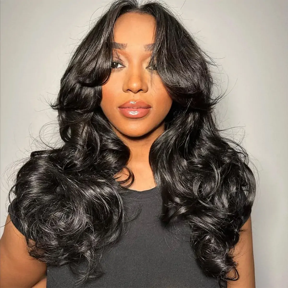 Hot Star 210% Density Curtain Bangs HD Transparent 5x5 13x6 Lace Front Wig 6x4 Glueless Ready Go Human Hair Wigs Body Wave