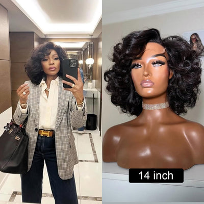 300% Density Classy And Luxury Bouncy Rose Wave Glueless Lace Wigs Human Hair Confident Boss Lady Wigs Ultra Full