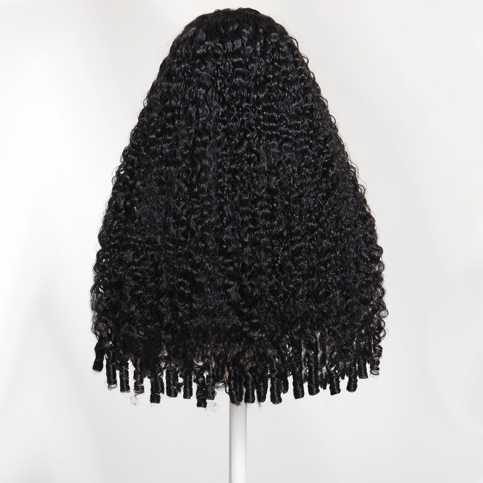 Hot Star Burmese Curly With Spiral Curly Ends 13X4 Undetectable HD Full Frontal Lace Human Hair Wigs