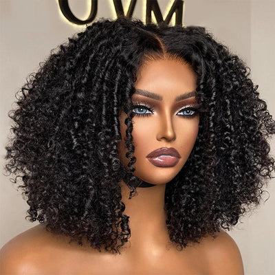 Hot Star Coily Curly Glueless Lace Human Hair Wigs Ready To Wear