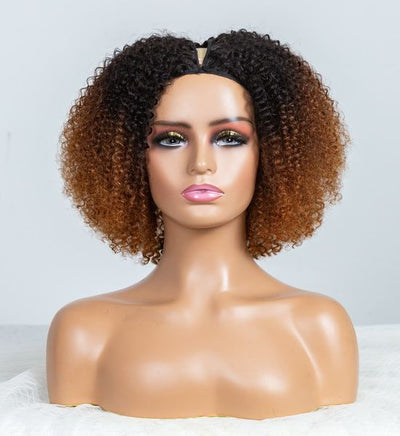Hot Star Natural Curly Seamless V-Part Wig
