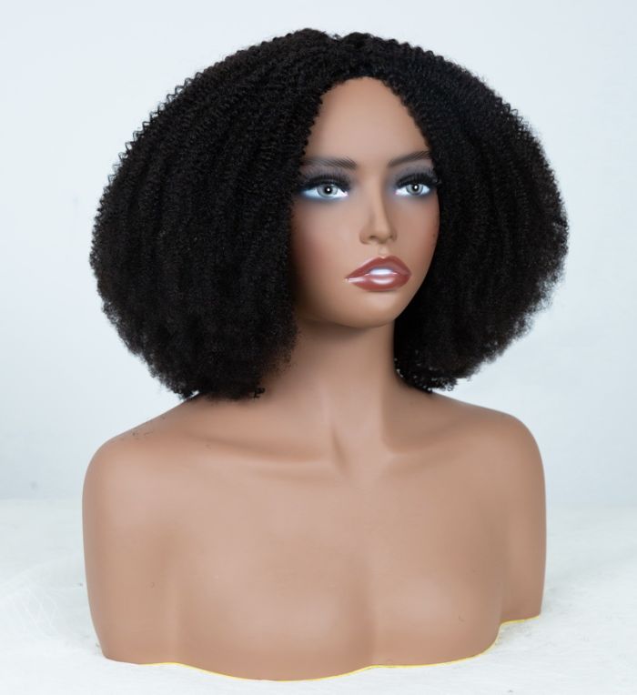 Hot Star Afro Kinky Curly Seamless V-Part Wig