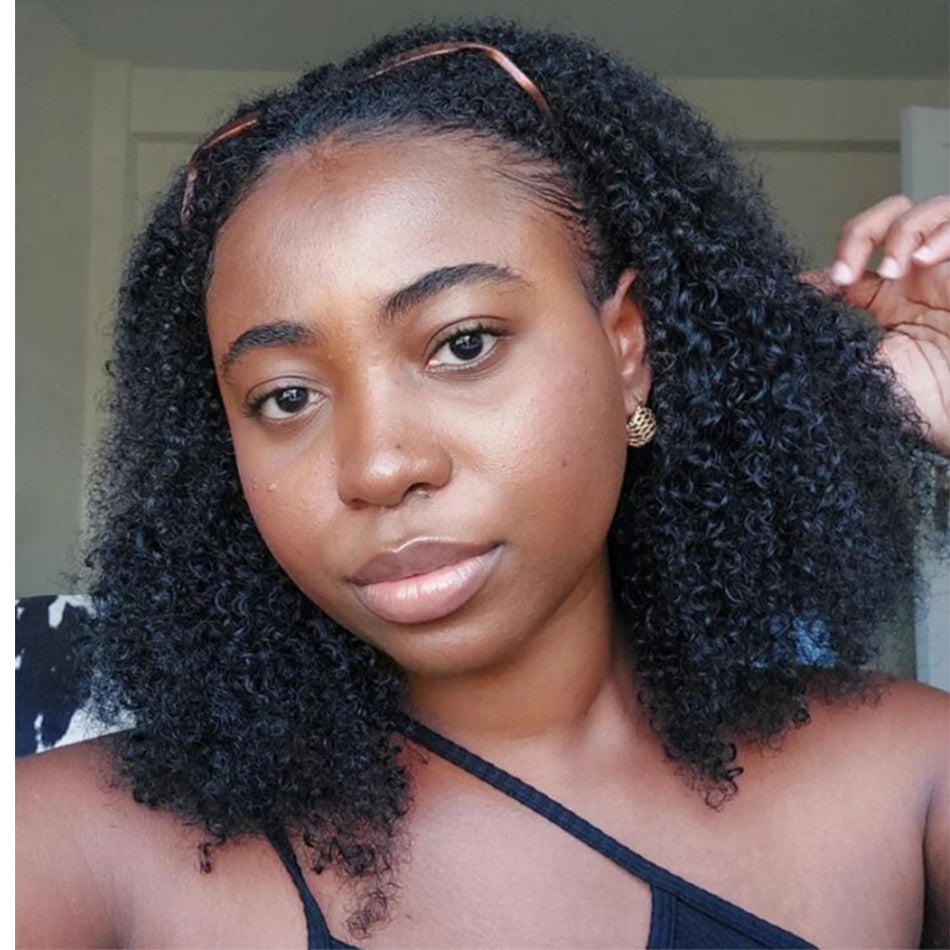 Hot Star Kinky Curly 3 In 1 Half Wig ( Can be weared in half wig / headband wig / ponytail )