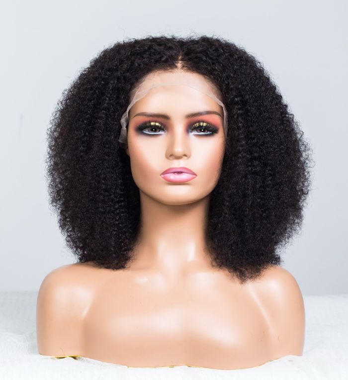 Hot Star Fluffy Curly Look Glueless Lace Wig Human Hair Ready To Wear