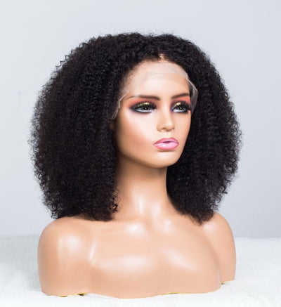 Hot Star Fluffy Curly Look Glueless Lace Wig Human Hair Ready To Wear