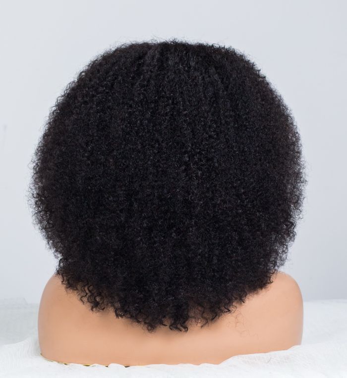 Hot Star Fluffy Curly Look Glueless Lace Wig Human Hair Ready To Wear