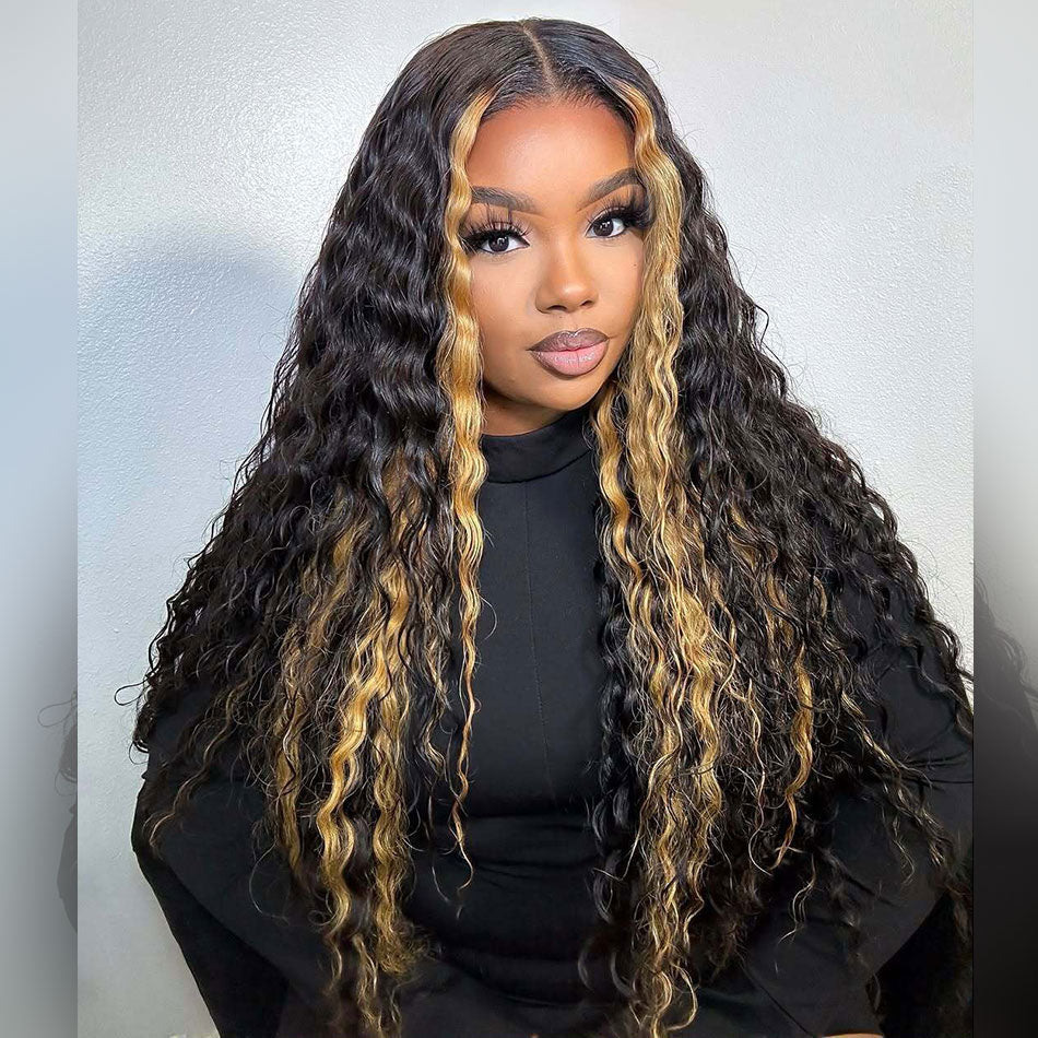 Hot Star Stunk Stripe Colored HD Transparent 5x5 13x6 Lace Front Wig 6x5 Glueless Ready Go Human Hair Wig Deep Wave