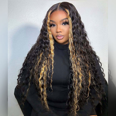 Hot Star Stunk Stripe Colored HD Transparent 5x5 13x6 Lace Front Wig 6x5 Glueless Ready Go Human Hair Wig Deep Wave