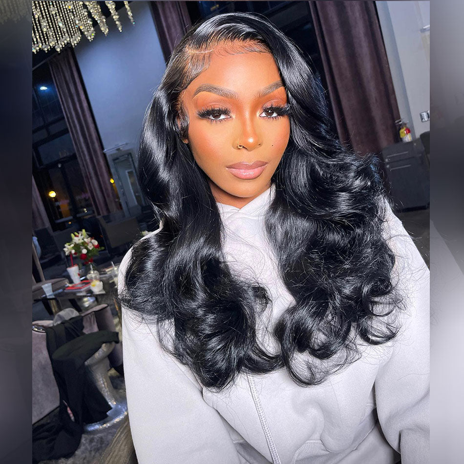 Hot Star Elegant Chest Length Double Drawn 6x5 Glueless Closure Ready To Go Wig 13x6 Lace Front Human Hair Wigs