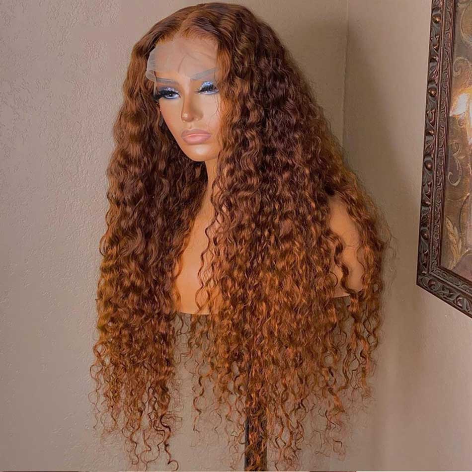 Hot Star Ginger Colored 5x5 13x6 Lace Front Closure Wig 4x6 Glueless Ready To Wear Human Hair Wigs