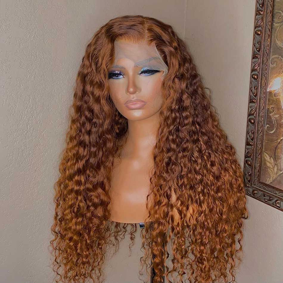 Hot Star Ginger Colored 5x5 13x6 Lace Front Closure Wig 4x6 Glueless Ready To Wear Human Hair Wigs