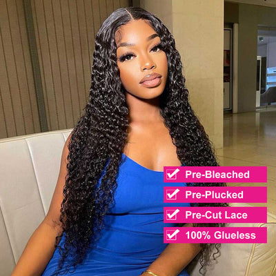 Hot Star 4x6 Glueless Lace Closure Wig Exotic Curly Ready To Wear Human Hair Wigs