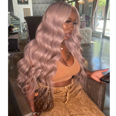 Hot Star 250% Density Ash Purple Colored 13x6 Lace Front Human Hair Wigs
