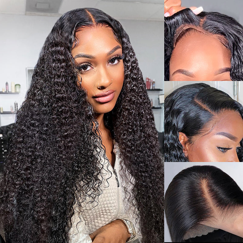 Hot Star 6x4 Glueless Lace Closure Wig Exotic Curly Ready To Wear Human Hair Wigs