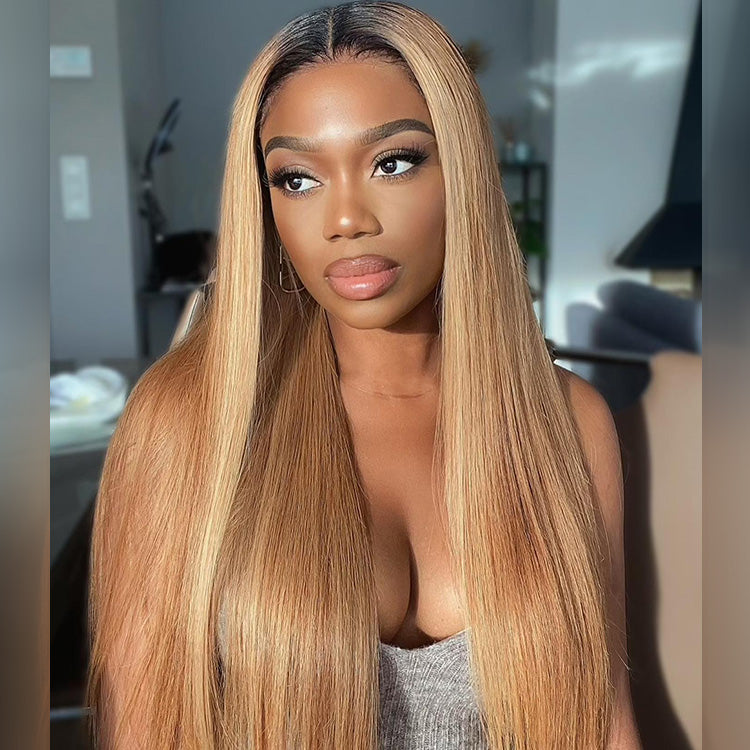 Hot Star Ombre Honey Blonde 6x5 Glueless 13x6 Lace Front Human Hair Wigs