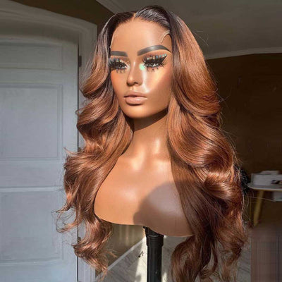 Hot Star Ombre Brown 6x5 Glueless 13x6 Lace Front Human Hair Wigs
