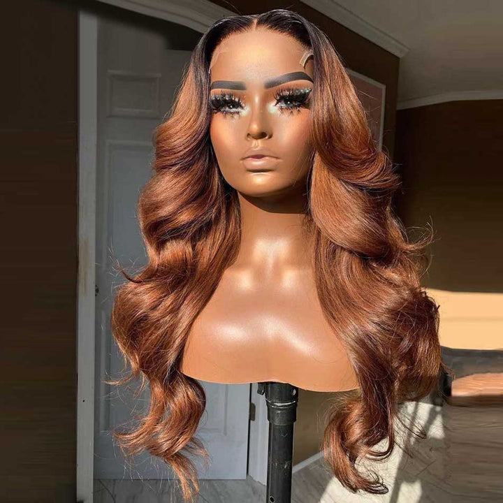 Hot Star Ombre Brown 6x5 Glueless 13x6 Lace Front Human Hair Wigs