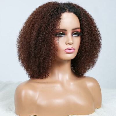 Hot Star Chocolate Brown Colored 6x5 Glueless Curly Lace Wigs Ready To Wear