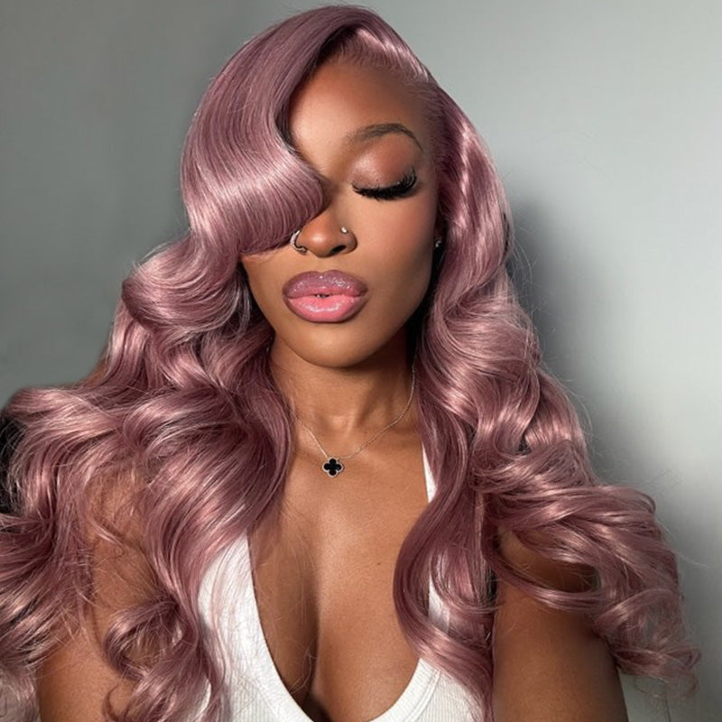 Hot Star 250% Density Ash Purple Colored 13x6 Lace Front Human Hair Wigs