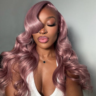 Hot Star 250% Density Ash Purple Colored 13x6 Lace Front Human Hair Wigs