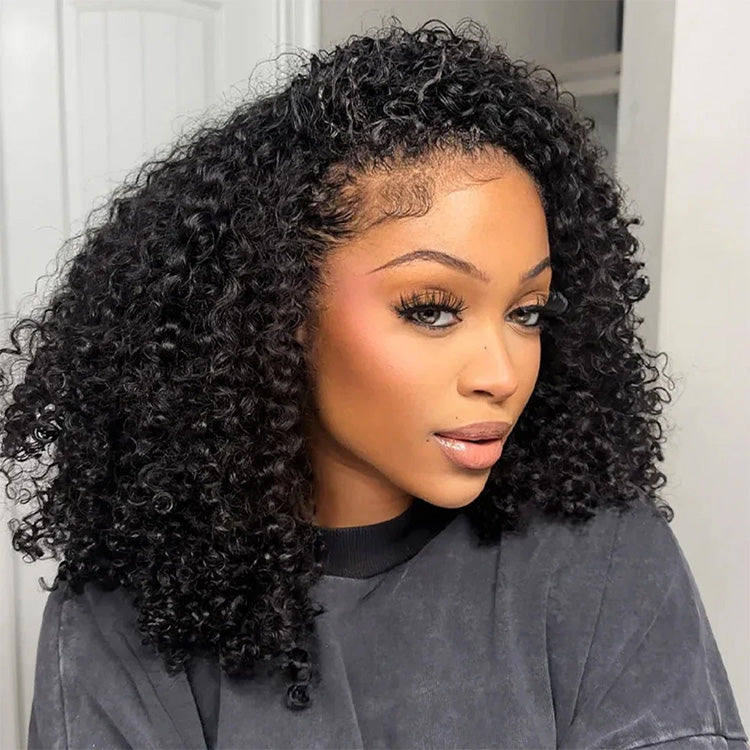 Hot Star Kinky Curly 3 In 1 Half Wig ( Can be weared in half wig / headband wig / ponytail )