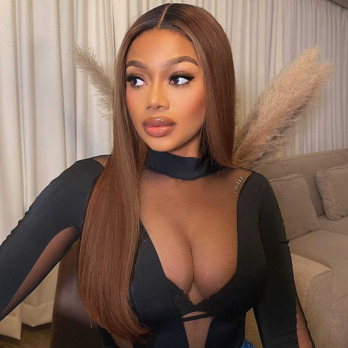 Hot Star Ombre Dark Brown 6x5 Glueless 13x6 Lace Front Human Hair Wigs