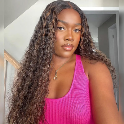 Hot Star Highlight Brown 6x5 Glueless 13x6 Lace Front Human Hair Wigs
