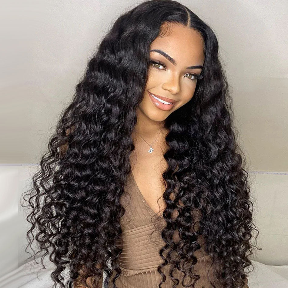 SUPER DEAL ! Hot Star HD Transparent 13x6 Lace Front Human Hair Wigs 6x5 Glueless Brazilian Loose Deep
