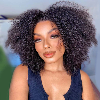 Jeny Hair Coily Curly Glueless Lace Wigs Human Hair Ready To Wear-008