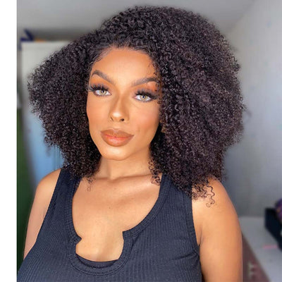 Jeny Hair Coily Curly Glueless Lace Wigs Human Hair Ready To Wear-008