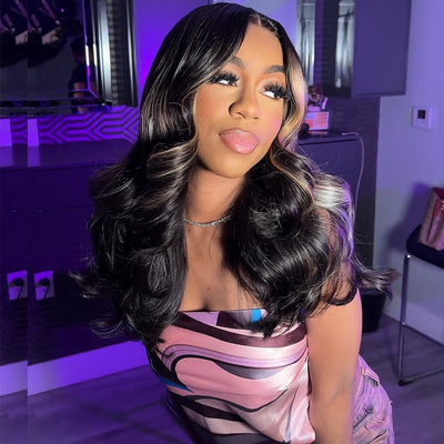 Hot Star HD Lace 250% Density Light Highlight Blonde Lace Wigs Elegant Length