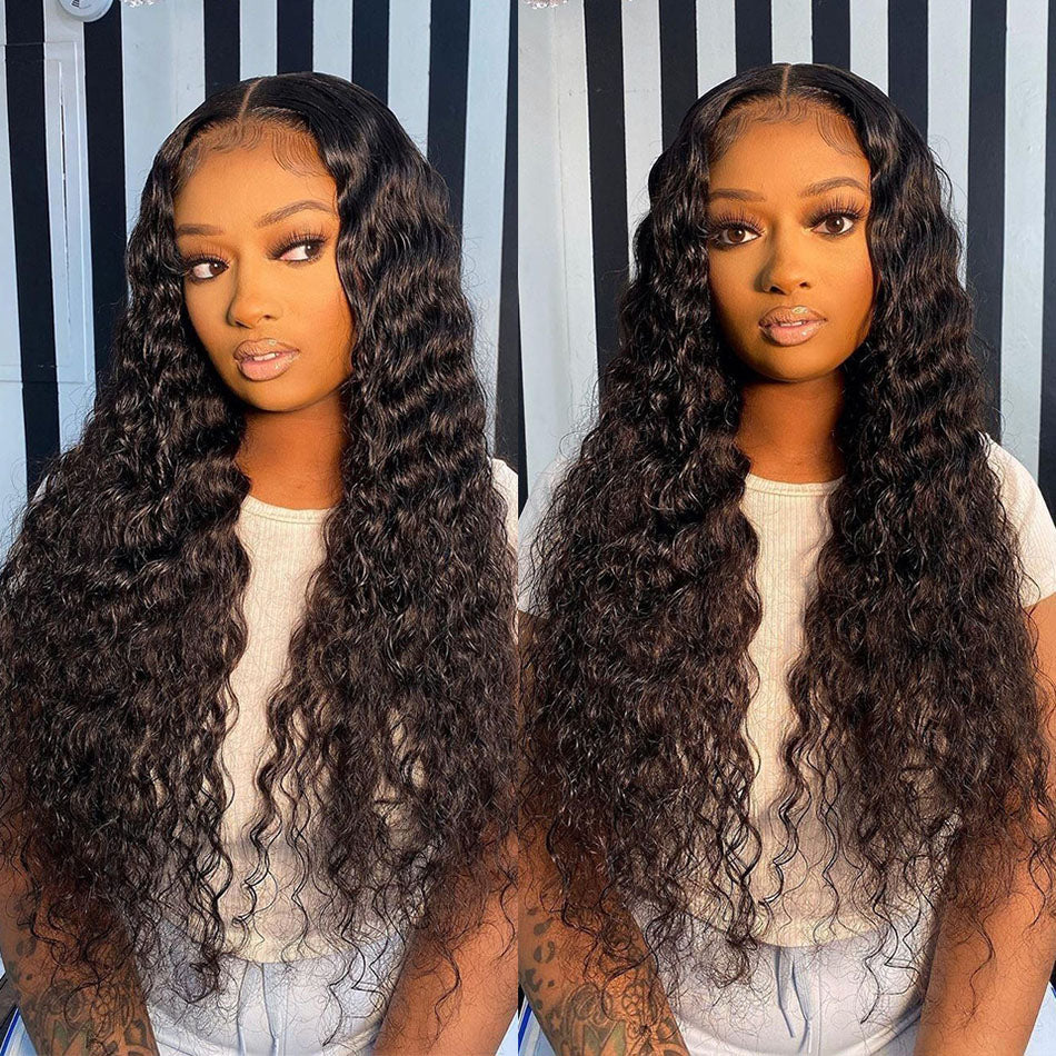 SUPER DEAL ! Hot Star HD Transparent 13x6 Lace Front Human Hair Wigs 6x5 Glueless Brazilian Loose Deep
