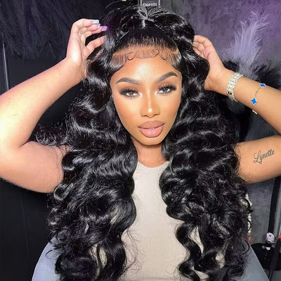 Hot Star HD Transparent 5x5 13x6 Lace Front Closure Wig Loose Deep Human Hair Wigs