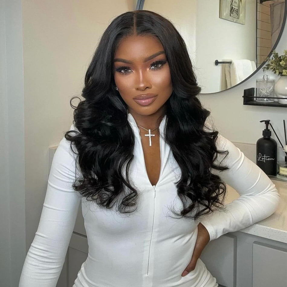 Hot Star Premium 10A Invisiable HD Lace Elegant Double Drawn Chest Length Human Hair Wigs