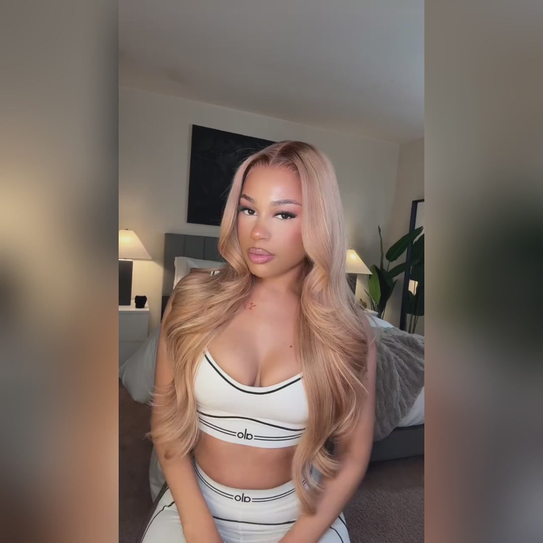 Hot Star Top 10A 250% Density Ombre Ash Blonde 13x6 Lace Front Human Hair Wig Body Wave