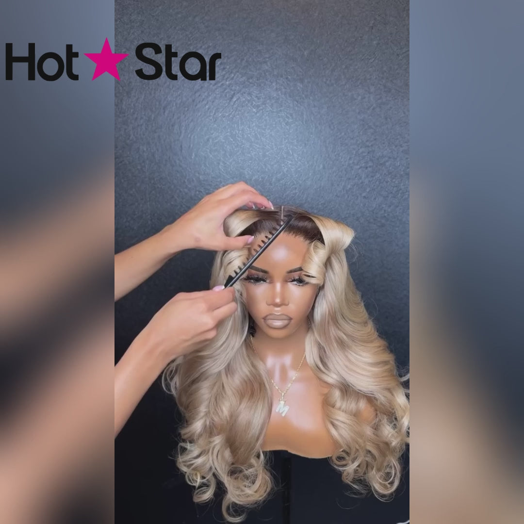 Hot Star Top 10A 250% Density Ombre P10/613 13x6 Lace Front Human Hair Wig Body Wave