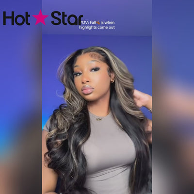 Hot Star Highlight 1B/27# Trendy Colored 6x5 Glueless 5x5 13x6 Lace Front Closure Wig Ready To Wear Human Hair Wigs