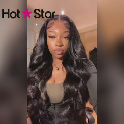 SUPER DEAL ! Hot Star HD Transparent 5x5 13x6 Lace Front Closure Human Hair Wig Brazilian Body Wave Thequeenleora Recommend