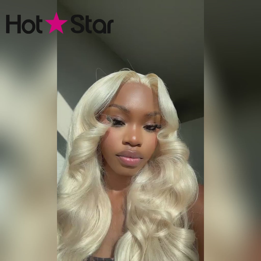 Hot Star 250% Density Light Blonde Colored 13x6 Lace Human Hair Wigs