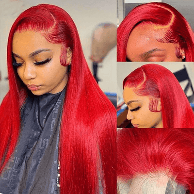 BOGO DEAL ! Hot Star Red Colored 13x6 Lace Front Human Hair Wigs