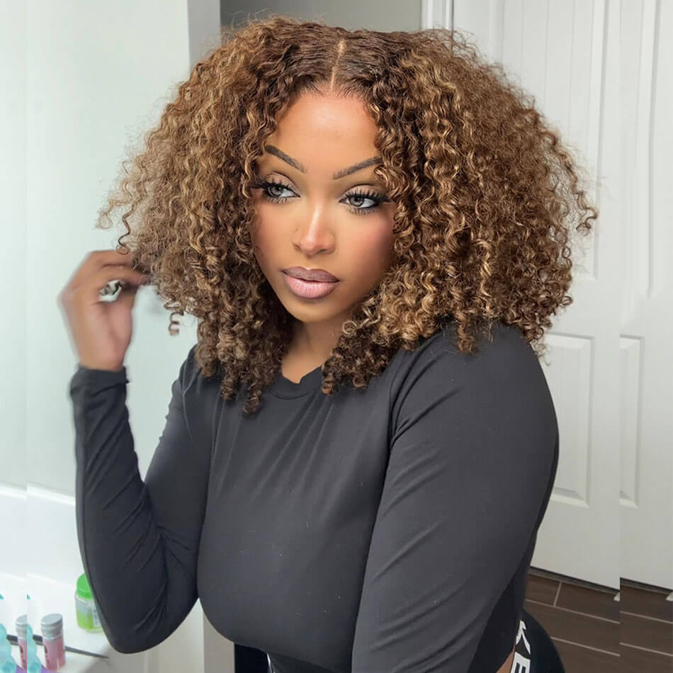 SUPER DEAL ! Hot Star Highlight Blonde 6x5 HD Glueless Ready To Go Human Hair Wigs 20 Inches