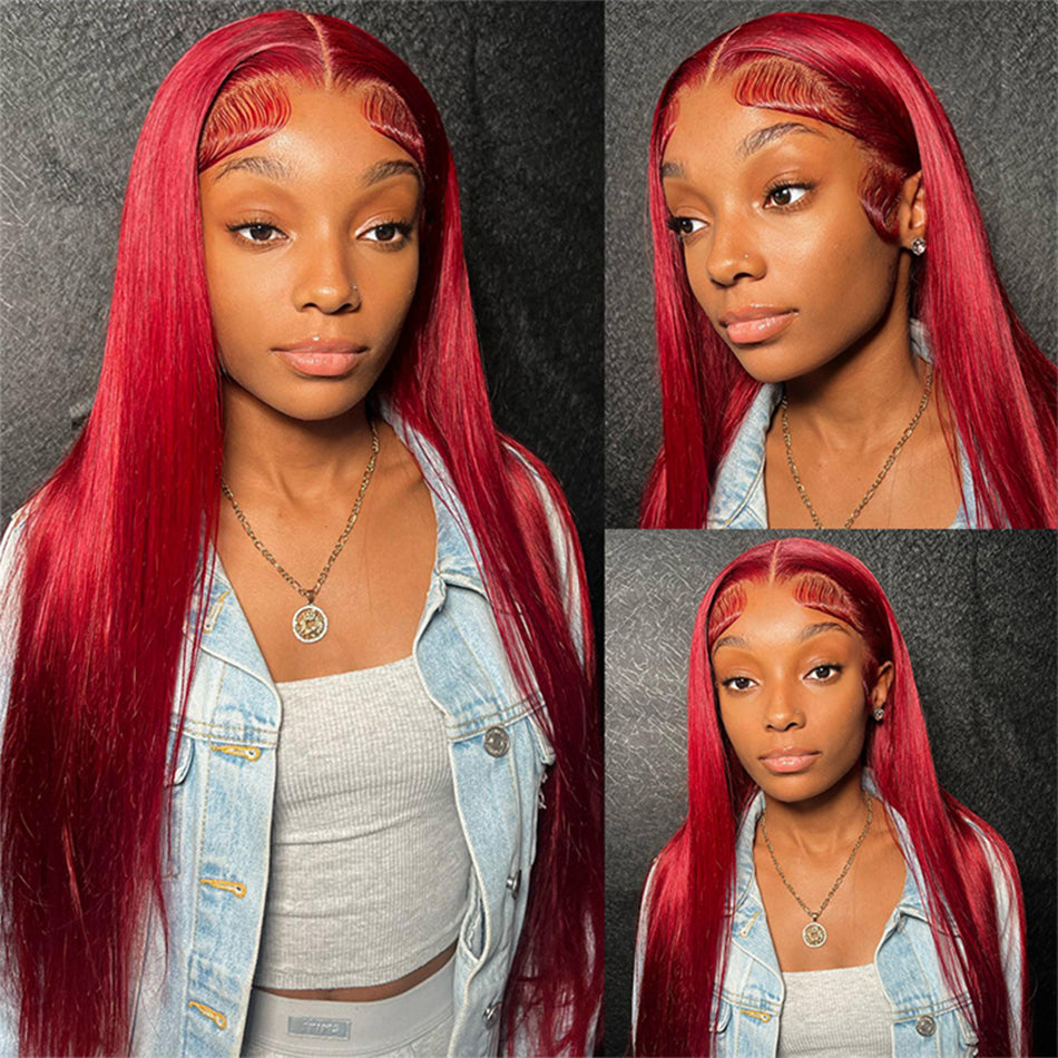 [2 Wigs 13x6 Lace]Ginger Colored +Red Colored 13x6 Lace Front Human Hair Wig