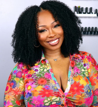 Hot Star Kinky Curly Seamless V-Part Wig