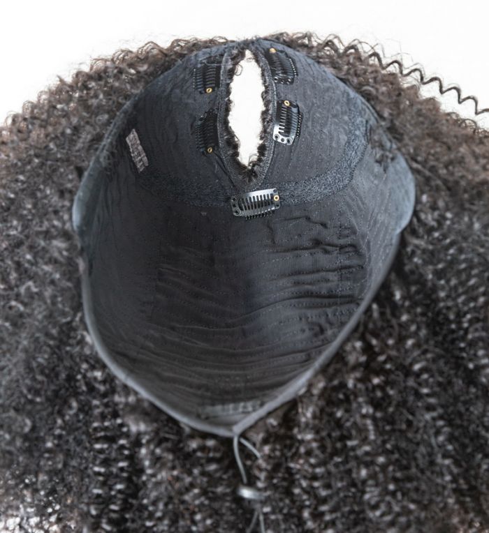 Hot Star Afro Kinky Curly Seamless V-Part Wig