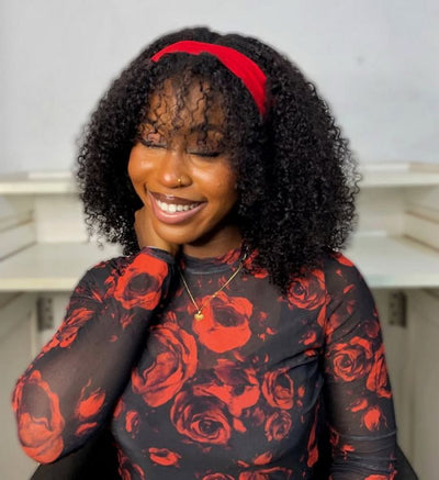 Hot Star Natural Curly Seamless V-Part Wig