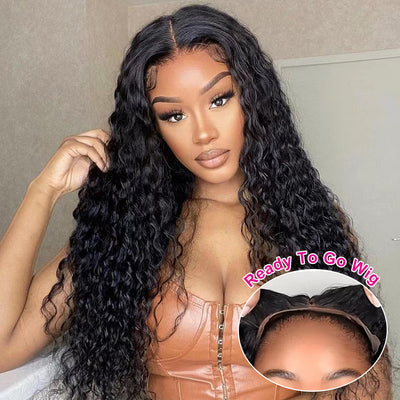 Hot Star 180% Density 4x6 Glueless Lace Closure Ready To Go Human Hair Wigs Pre Bleached
